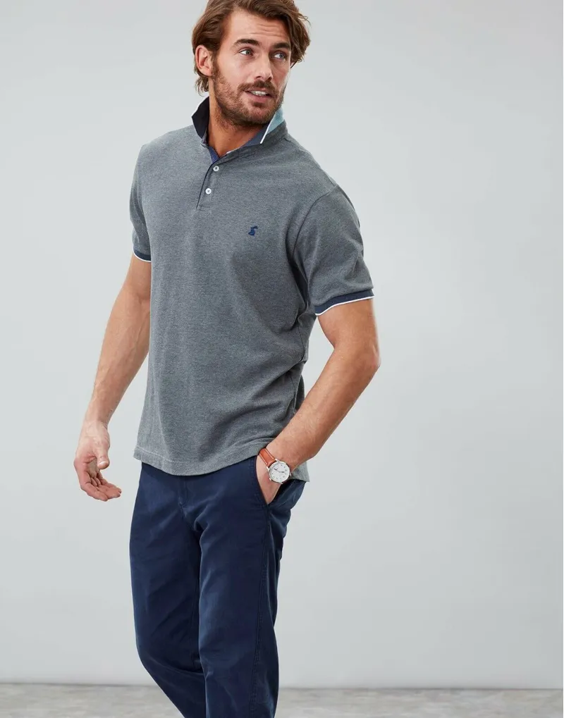 Joules Hanfield Grey Marl Polo Shirt